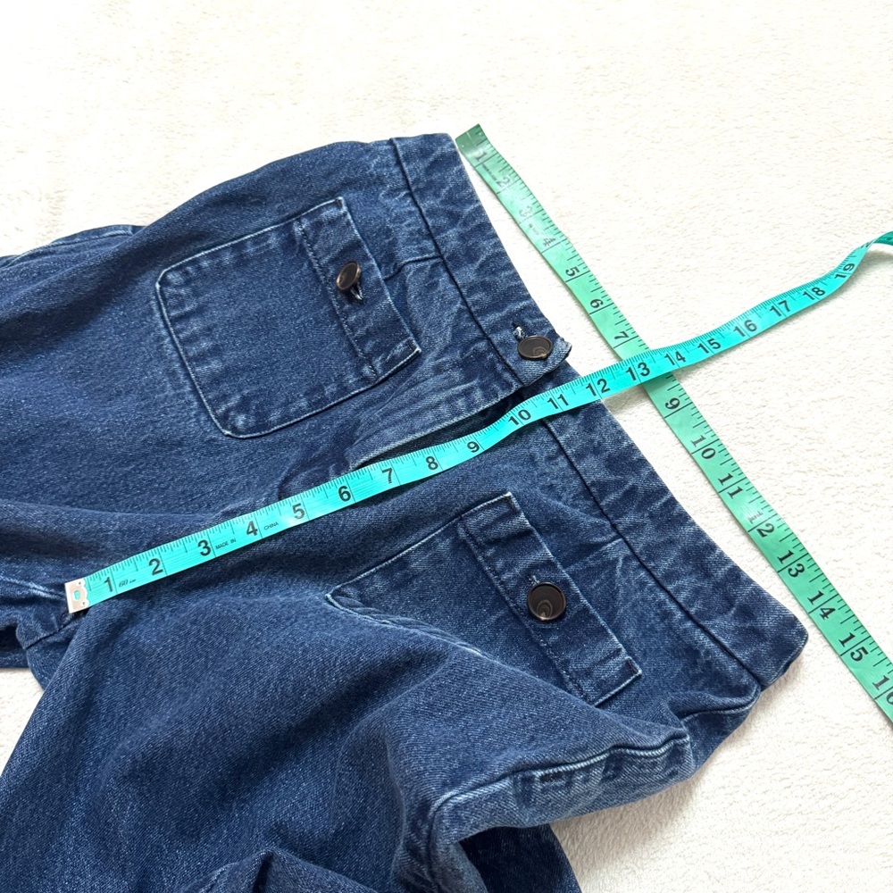 Sezane Dark Blue Wide Leg Jeans - Picture 7 of 10
